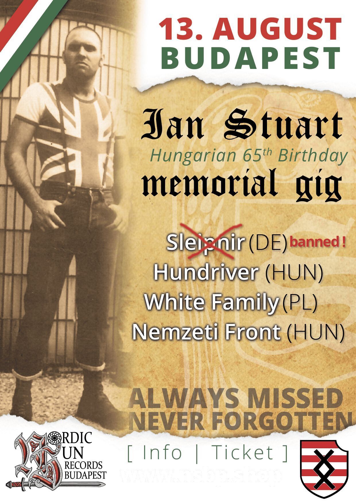 Flyer Ian Stuart Donaldson Memorial